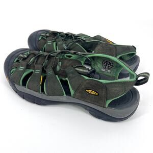 Keen Mens Newport H2 Hiking Sandals Closed Toe Black Green U.S. Size 12